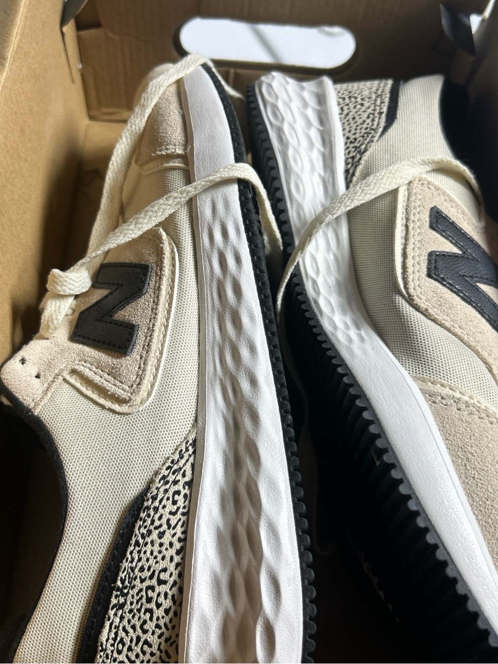 New Balance Beige and Black Women’s Athletic Sneakers